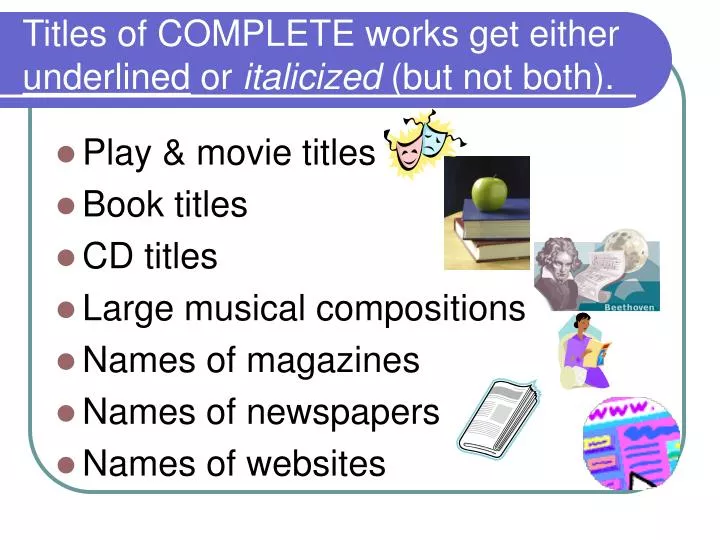 Are Movie Titles Italicized?